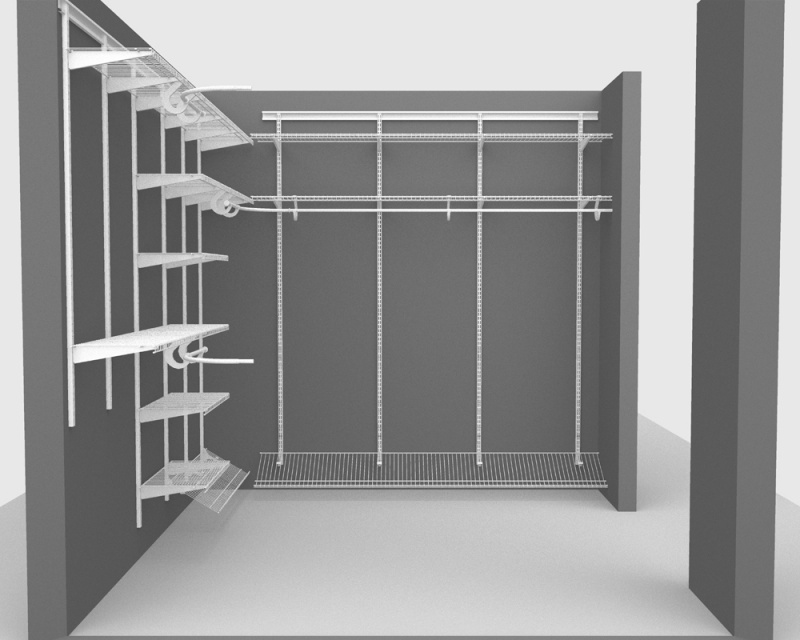 Adjustable ShelfTrack Package 3 - All Purpose Shelving with SuperSlide up to 2.4m/ 8ft square